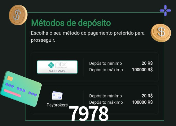 O cassino 7978 oferece uma grande variedade de métodos de pagamento